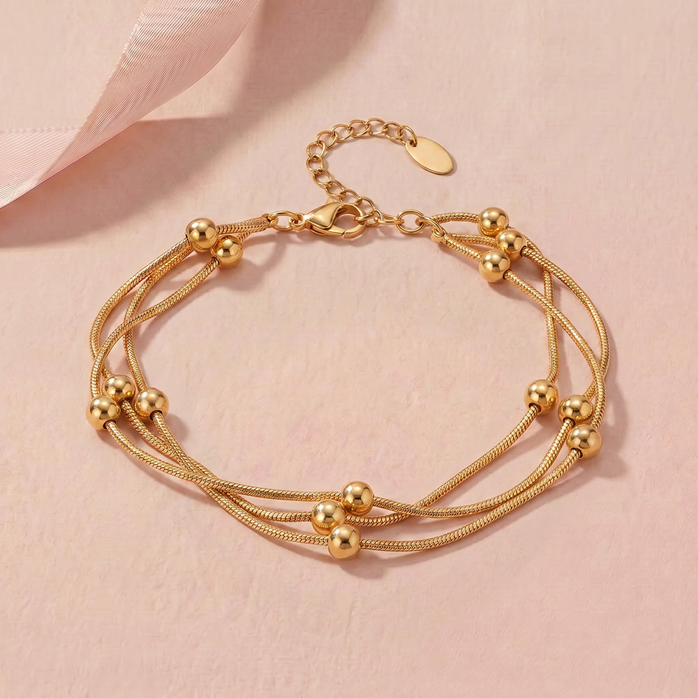 Elegant Layered Bead Bracelet