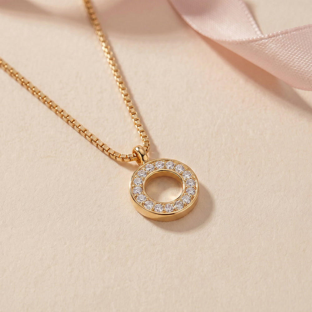 Modern Crystal Ring Necklace