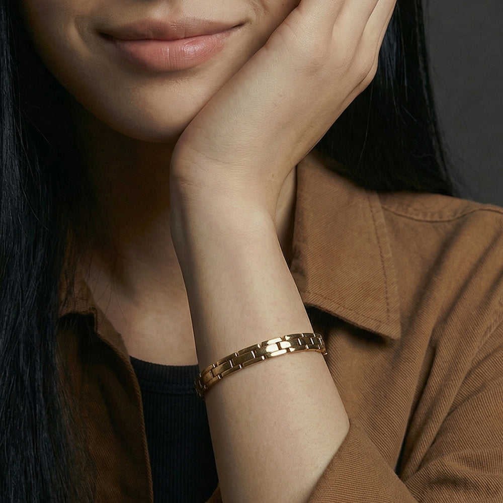 Gold Geometric Link Bracelet