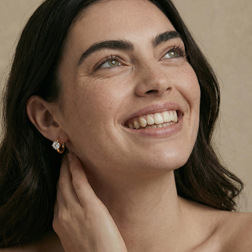 Golden Halo Spark Hoop Earrings