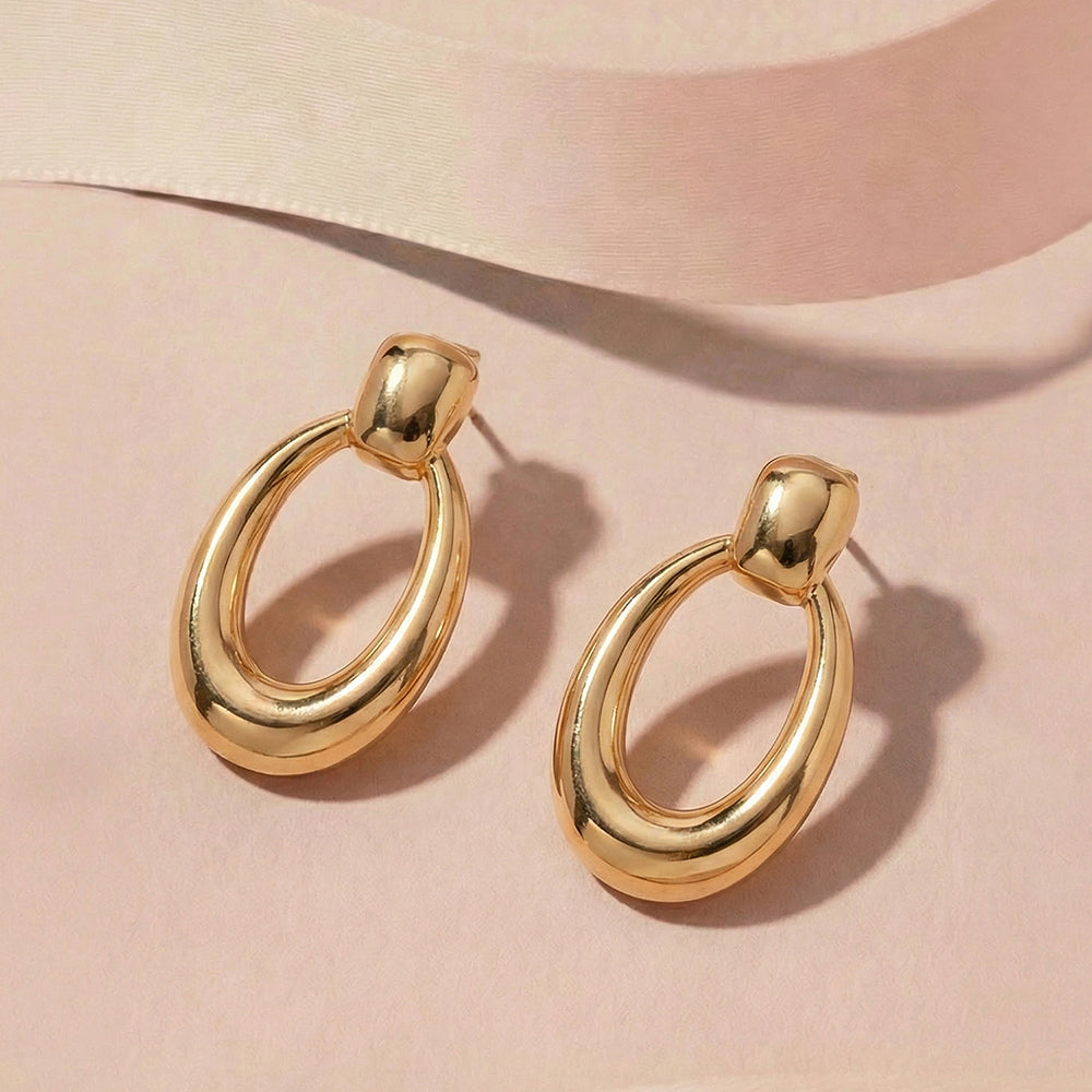 Classic Oval Drop Earrings