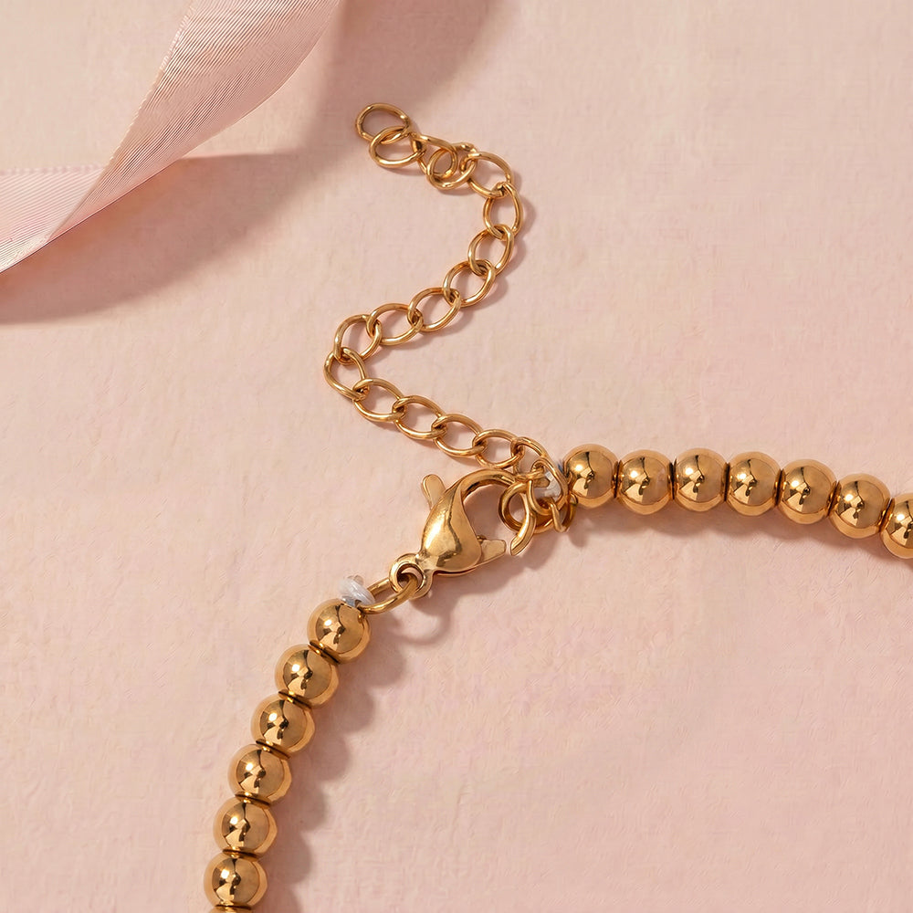 Heart Motif Bead Bracelet