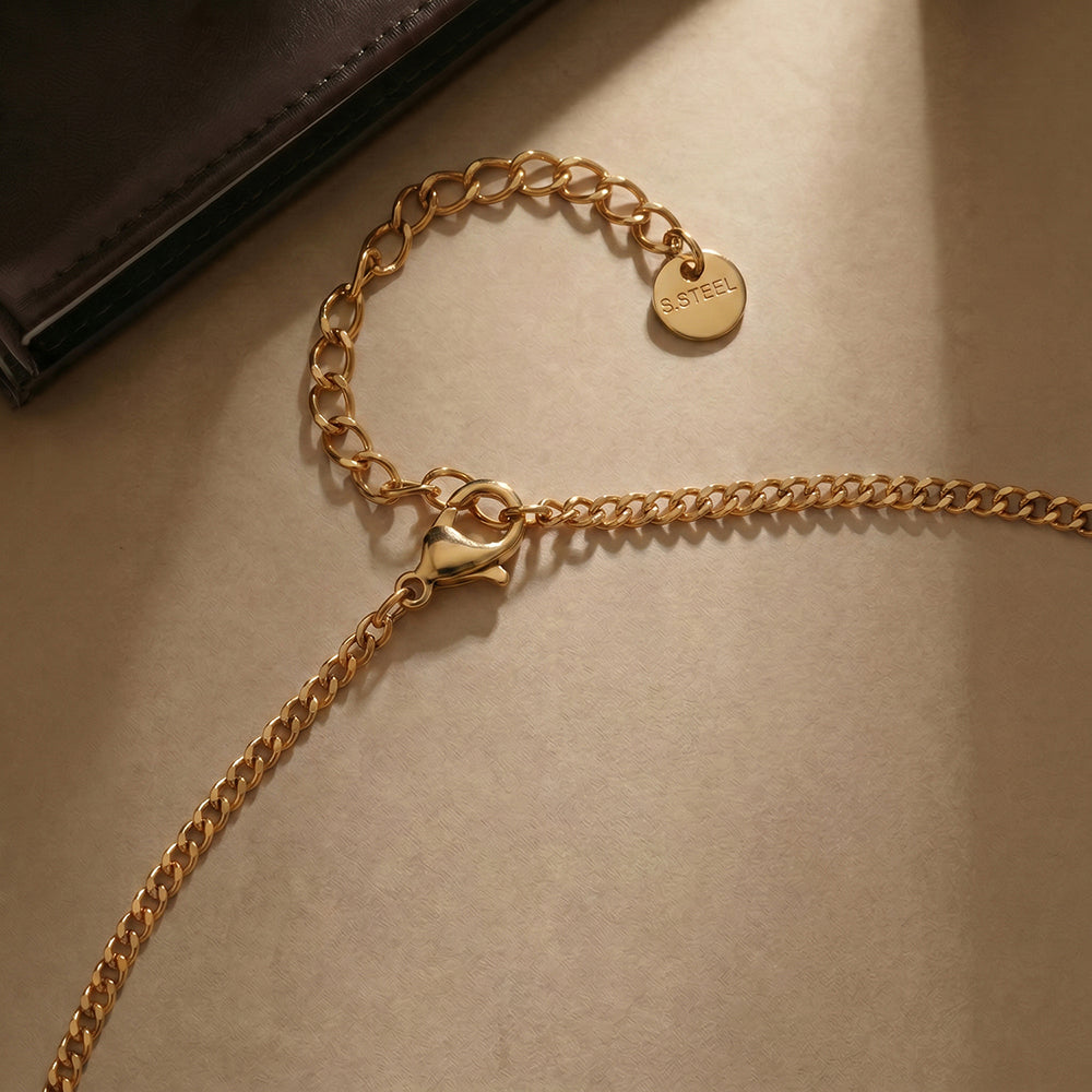 Mini Half Disc Station Necklace