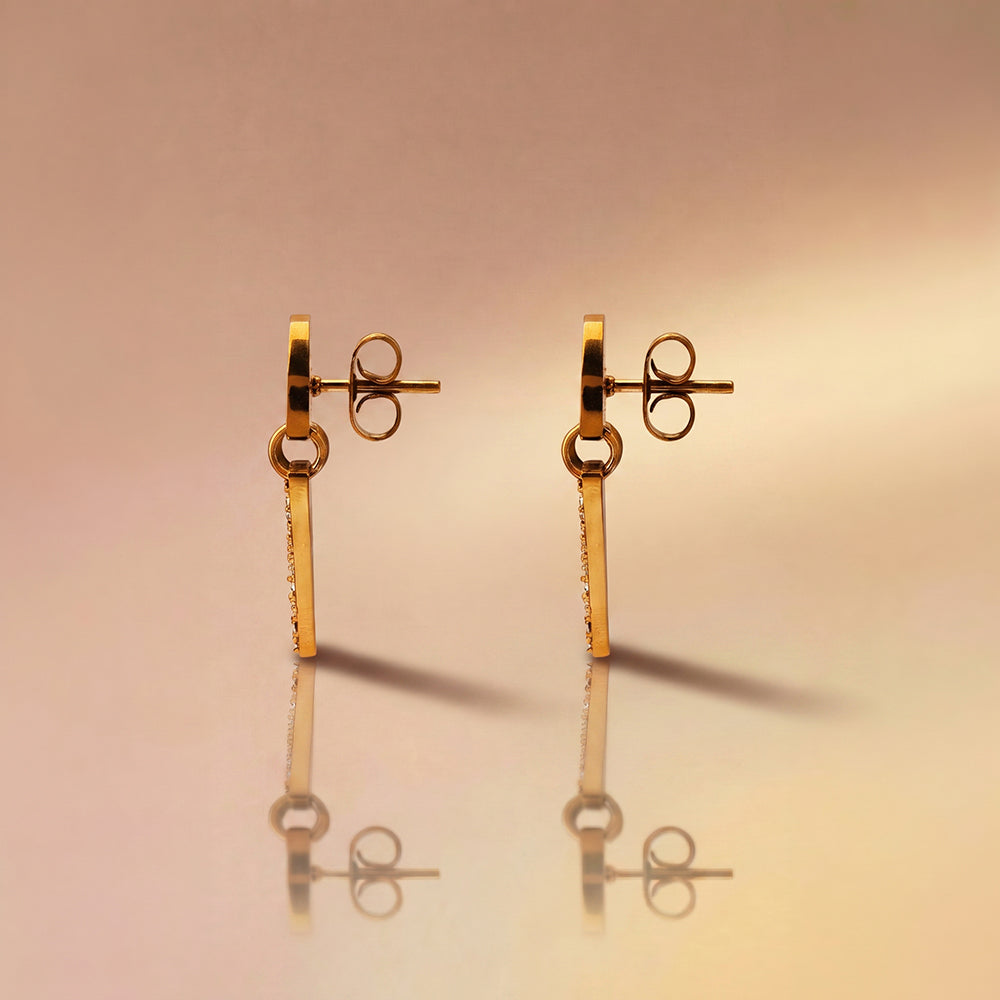 Sparkling Layered Heart Earrings
