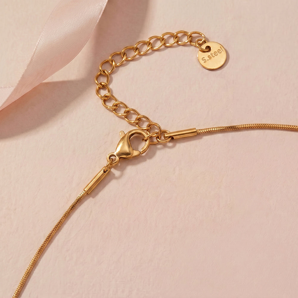 Modern Puffy Heart Necklace