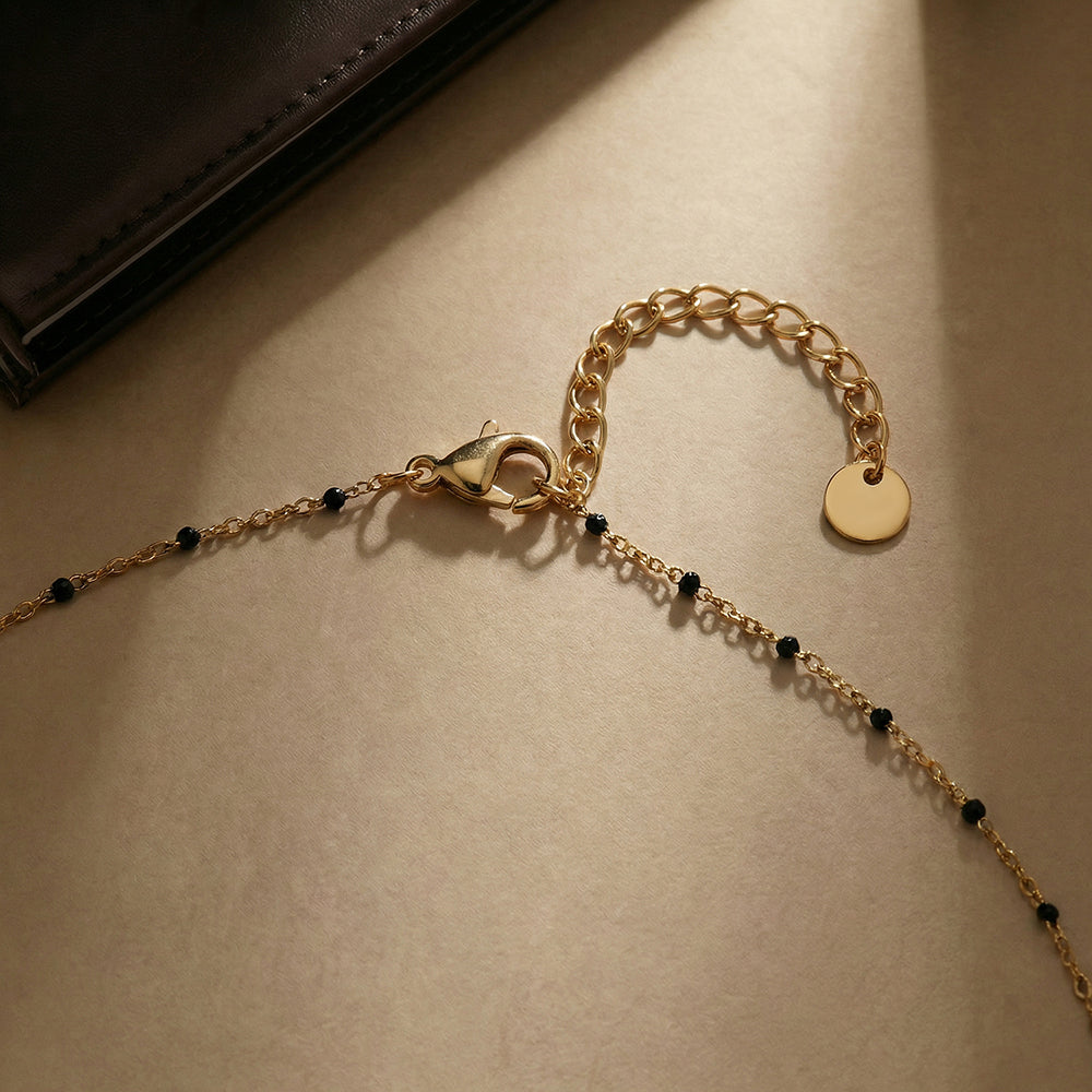 Crystal Disc Glow Demifine Mangalsutra