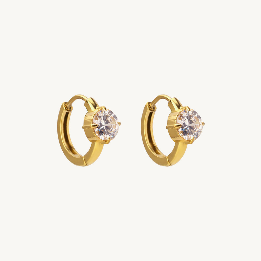 Golden Halo Spark Hoop Earrings