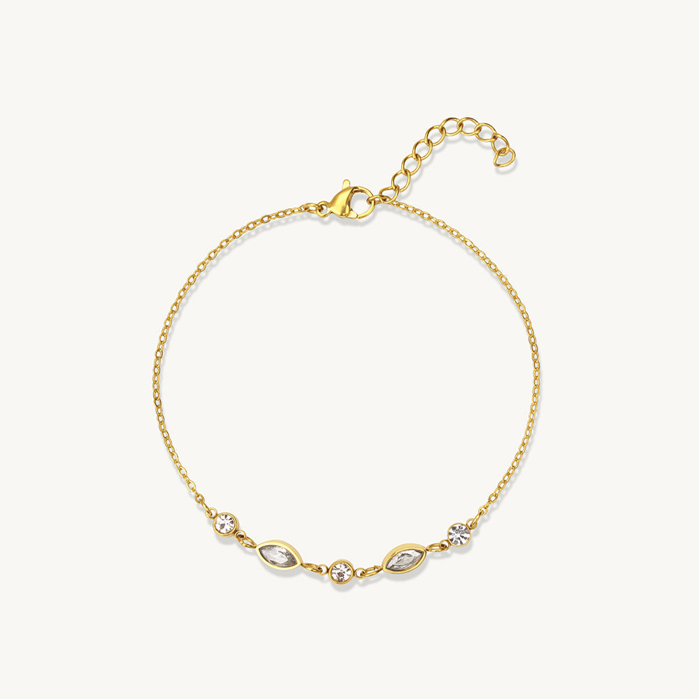 Oval Orbit Spark Chain Bracelet