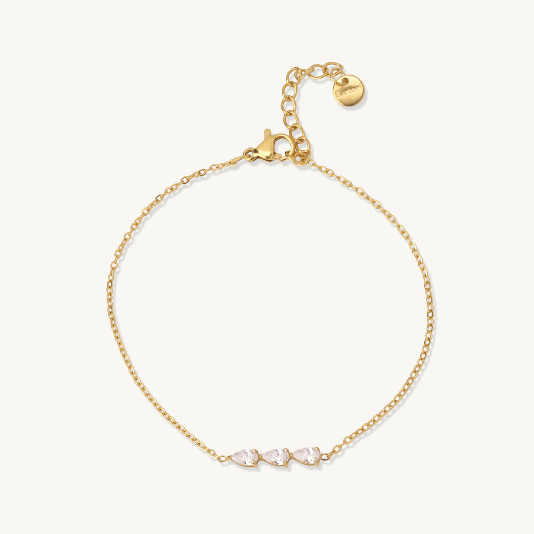 Petite Trio Pear Stone Bracelet