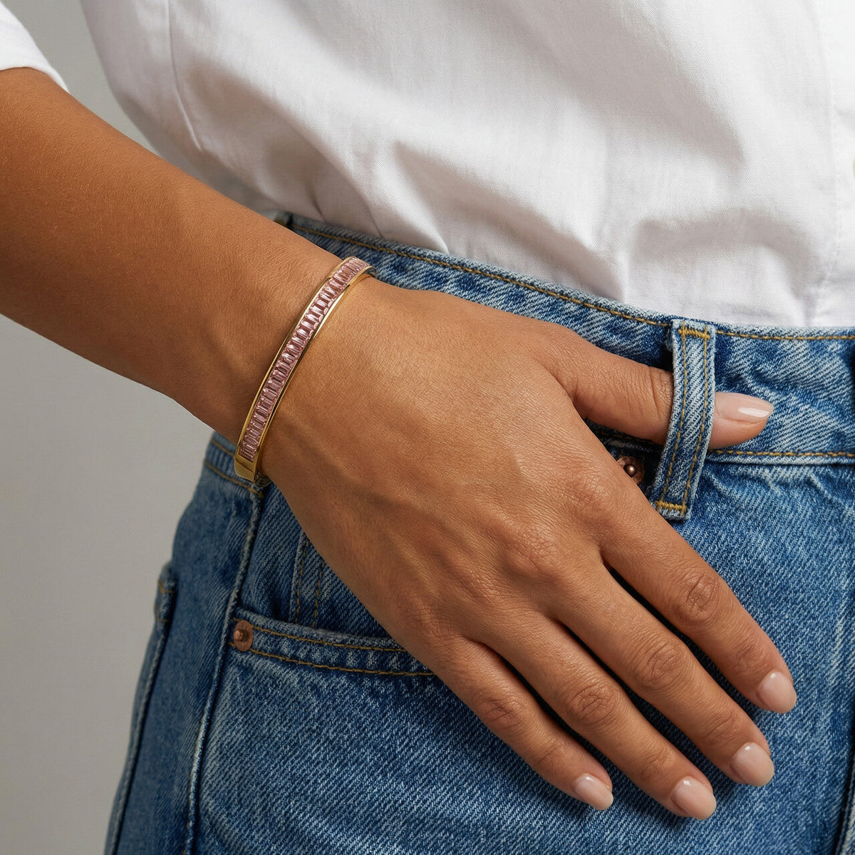 Pink enchantment bangle bracelet