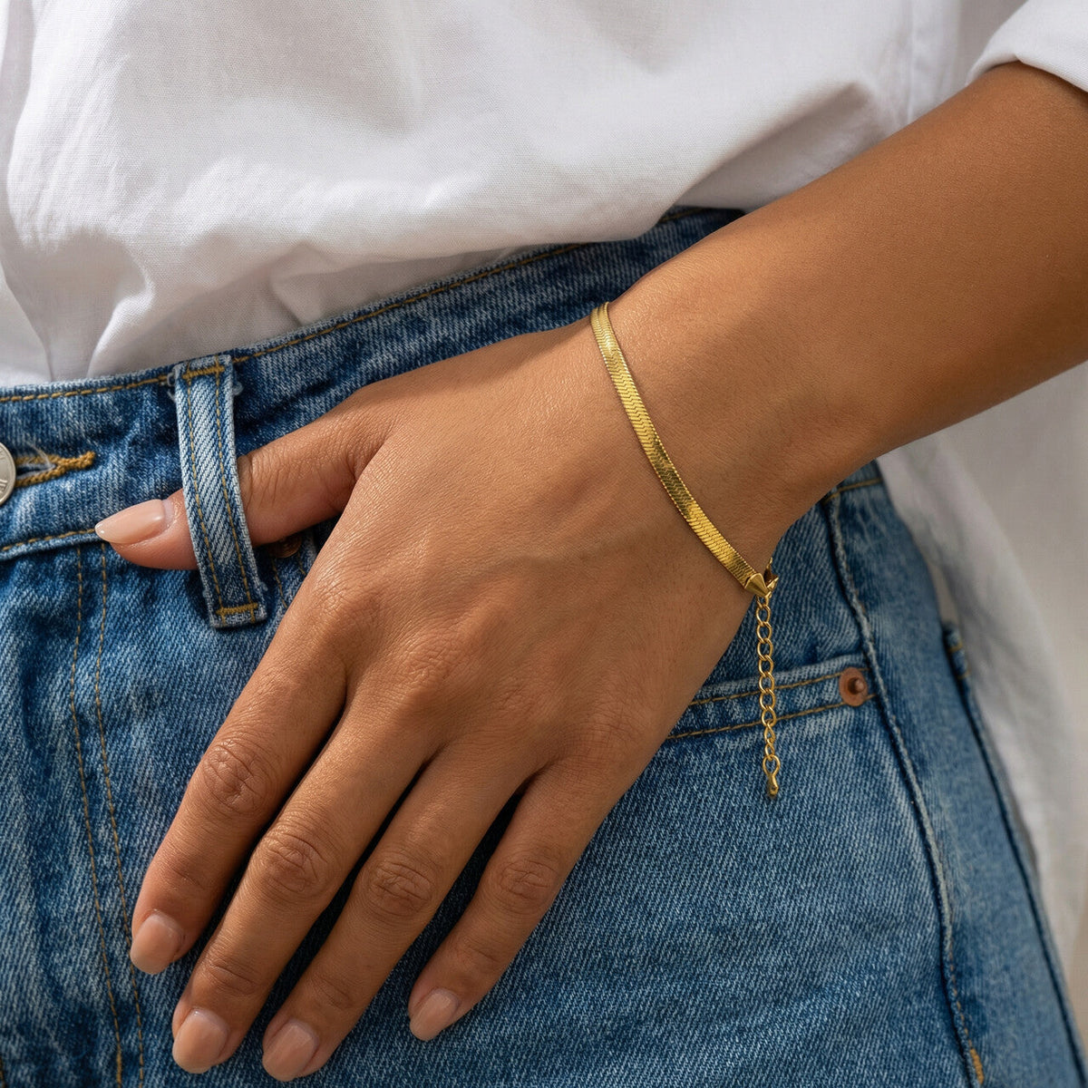 Silk chain bracelet
