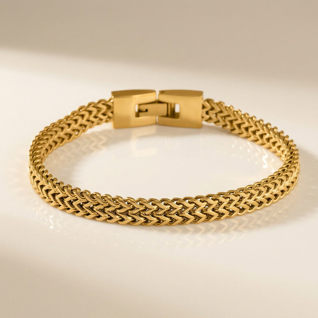 Gold Wheat Chain Bracelet
