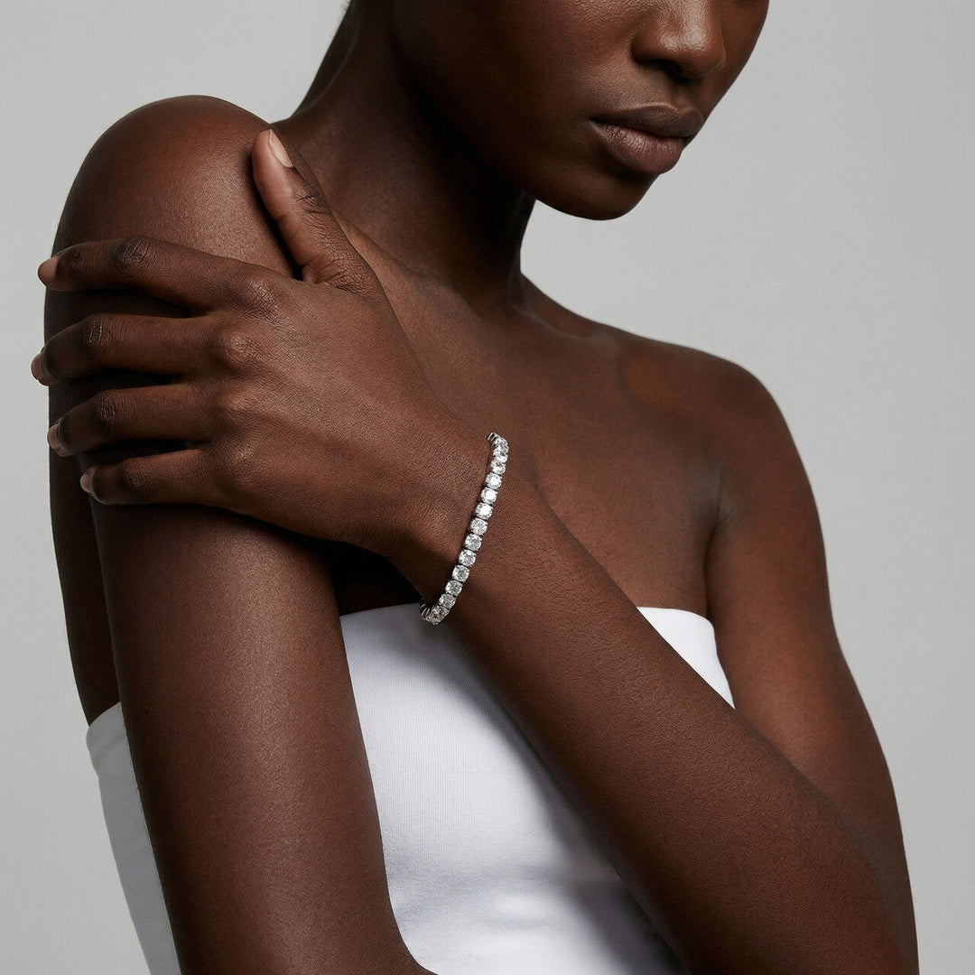 Exquisite Silver Studded Bracelet