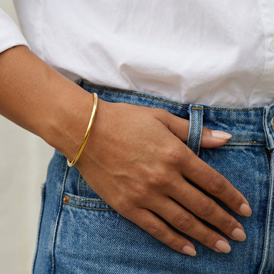 Slim Golden Bangle