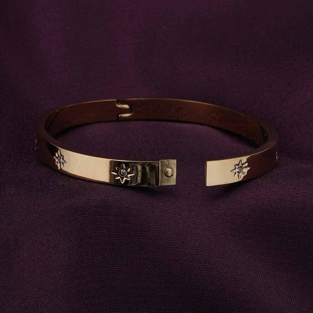 Floral Diamonds Bangle Bracelet
