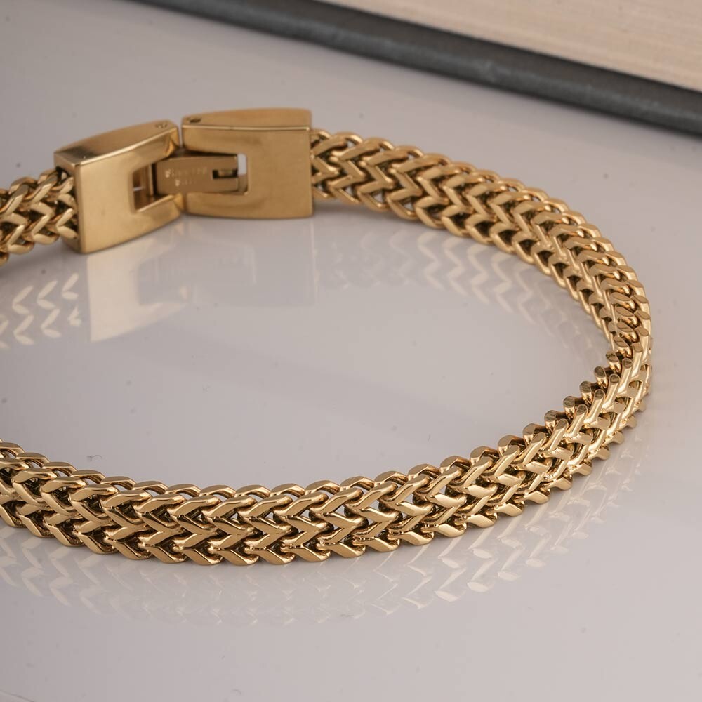 Gold Wheat Chain Bracelet