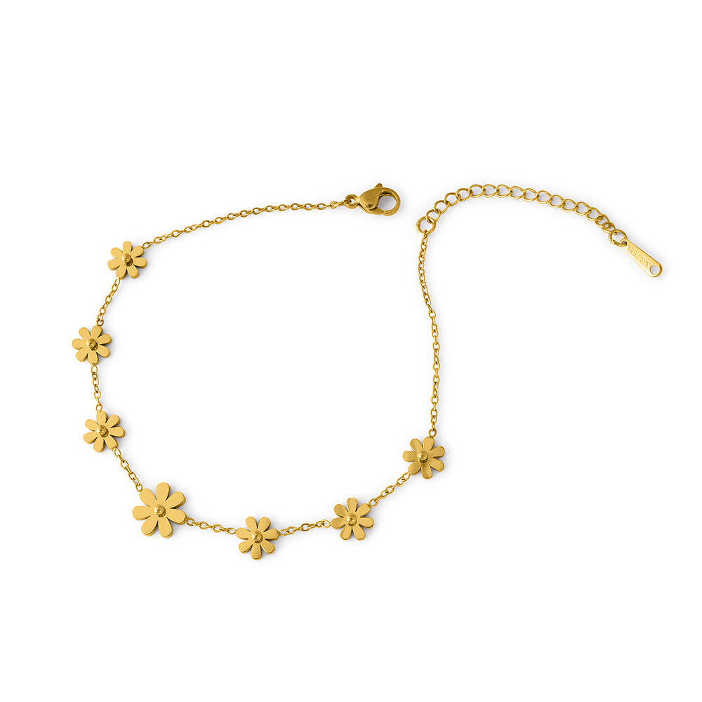 Floral finesse anklet