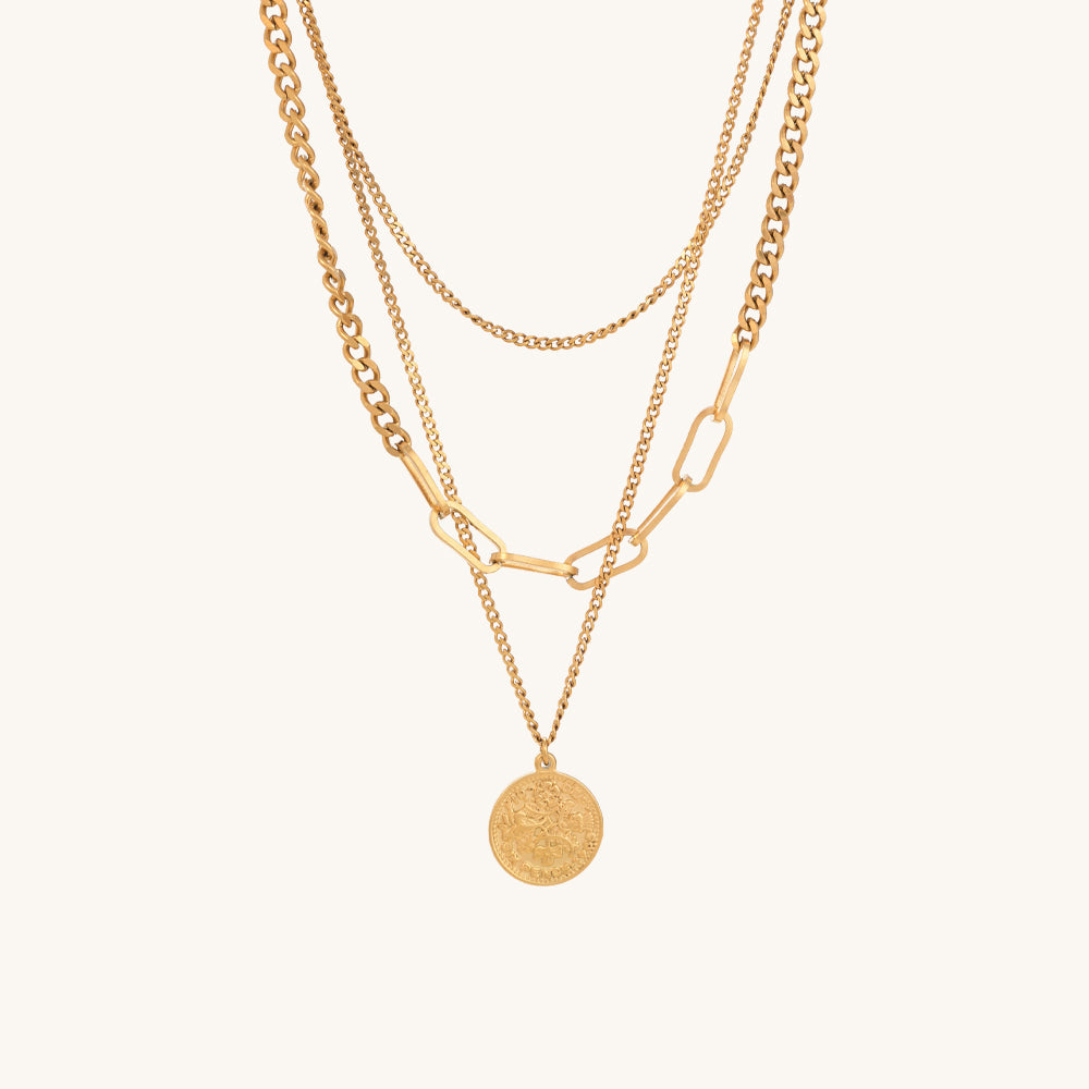 Penny elizabeth three layer necklace